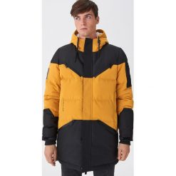 Dwukolorowa parka - Żółty. Żółte parki męskie House, s, bez wzorów, bez kaptura. Za 369,99 zł.