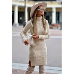 Sukienka ARMIDA. Sukienki damskie IVET, na co dzień, bez wzorów, bez kołnierzyka, z krótkim rękawem, krótkie, midi. W wyprzedaży za 99,00 zł.