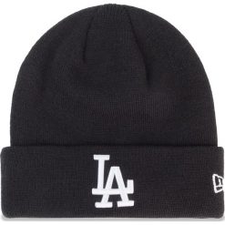Czapka NEW ERA - Mlb Essential Cuff 12122730 Czarny. Czarne czapki damskie New Era, na zimę, bez wzorów, z materiału. W wyprzedaży za 89,00 zł.