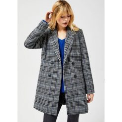 Płaszcz w kratę. Czarne kurtki damskie Moodo, s, w kratkę, z poliesteru, długie. Za 219,99 zł.