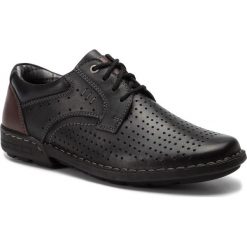 Półbuty LASOCKI FOR MEN MI229-18011. Czarne półbuty męskie Lasocki For Men, bez wzorów, ze skóry, bez zapięcia. Za 179,99 zł.