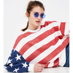 Bluzy damskie: Bluza z amerykańską flagą