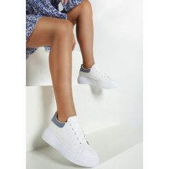 Biało-Niebieske Sneakersy Amiee. Białe sneakersy damskie Renee. Za 89,99 zł.