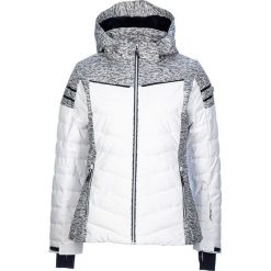Kurtka narciarska w kolorze biało-szarym. Szare kurtki damskie CMP Women, s, bez wzorów, z tkaniny, bez kaptura, narciarskie. W wyprzedaży za 429,95 zł.