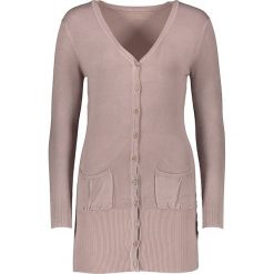 Kardigan w kolorze szarobrązowym. Szare swetry damskie Cachemire and Co, xl, bez wzorów, z bawełny. W wyprzedaży za 153,95 zł.
