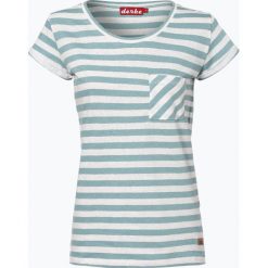 T-shirty damskie: Derbe – T-shirt damski z dodatkiem lnu – Vivien, zielony