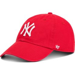 Czapka z daszkiem 47 BRAND - New York Yankees 47 B-RGW17GWS-RD Czerwony. Czerwone czapki męskie marki 47 Brand, bez wzorów, z bawełny. Za 99,00 zł.
