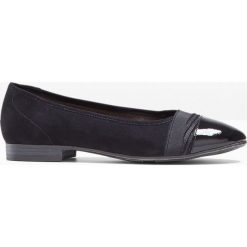 Wygodne baleriny Jana bonprix czarny. Czarne baleriny damskie bonprix, bez wzorów, bez obcasa. Za 109,99 zł.