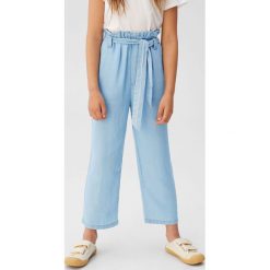 Mango Kids - Jeansy dziecięce Estel 110-164 cm. Niebieskie jeansy dziewczęce Mango Kids, w paski, z lyocellu. W wyprzedaży za 69,90 zł.