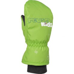 Rękawiczki narciarskie "Kids Mitten" w kolorze zielonym. Zielone szaliki i rękawiczki niemowlęce Reusch, bez wzorów, z polaru. W wyprzedaży za 44,95 zł.