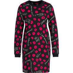 Sukienka dzianinowa LOVE MOSCHINO W584783M 4088. Czarne sukienki damskie Love Moschino, m, bez wzorów, z bawełny, bez kołnierzyka, bez rękawów. W wyprzedaży za 569,00 zł.