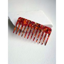 Grzebień do włosów w kolorze Dream Orange. Pomarańczowe grzebienie do włosów damskie NINIcoJewelry. Za 85,00 zł.