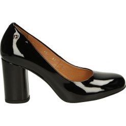 Czółenka - C048 VER NERO. Czarne buty ślubne damskie Venezia, ze skóry. Za 169,00 zł.