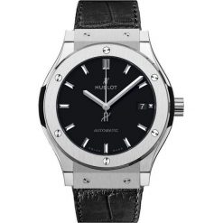 ZEGAREK HUBLOT CLASSIC FUSION 38 MM 565.NX.1171.LR. Czarne zegarki damskie marki HUBLOT, złote. Za 28500,00 zł.