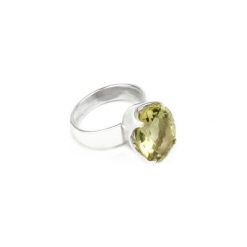 InspiRING Kwarc Lemon Szlif Owalny srebro. Zielone pierścionki damskie Brazi druse jewelry, z kwarcem, srebrne. Za 310,00 zł.