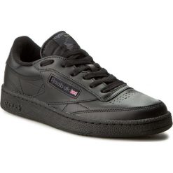 Buty Reebok - Club C 85 AR0454 Black/Charcoal. Czarne półbuty damskie Reebok, ze skóry, bez zapięcia, reebok club. Za 329,00 zł.