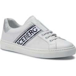 Sneakersy ICEBERG - Diva I 19EID1525A Bianco/Argento. Białe półbuty damskie Iceberg, na co dzień, z aplikacjami, ze skóry, bez obcasa, na płaskiej podeszwie, bez zapięcia. Za 1039,00 zł.