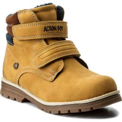 Buty zimowe chłopięce: Trapery ACTION BOY – CP07-16844-05 Miodowy