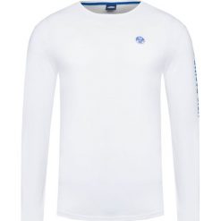 T-shirt NORTH SAILS Biały. Białe t-shirty męskie marki North Sails, z nadrukiem, z bawełny, z okrągłym kołnierzem, długie. W wyprzedaży za 175,00 zł.