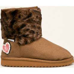 Pepe Jeans - Śniegowce dziecięce Angel Leopard. Żółte śniegowce dziewczęce Pepe Jeans, z okrągłym noskiem, bez zapięcia. W wyprzedaży za 219,90 zł.