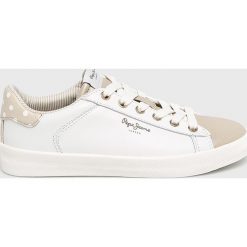 Pepe Jeans - Buty Kioto Dotty. Różowe buty sportowe damskie Pepe Jeans, bez wzorów, z jeansu, sportowe. W wyprzedaży za 199,90 zł.