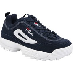 Fila Disruptor S Low 1010490-29Y buty sneakers, buty sportowe męskie granatowe 43. Buty sportowe męskie Fila, ze skóry, bez zapięcia, trekkingowe. W wyprzedaży za 449,99 zł.