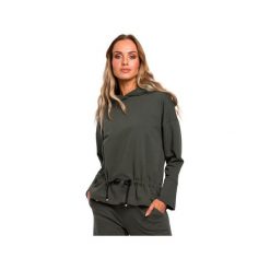 M449 Bluza ze sznurkiem na dole. Pomarańczowe bluzy damskie Moe, xxl, bez wzorów, bez rękawów, z kapturem. Za 145,00 zł.
