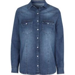 Cellbes Rozciągliwa koszula dżinsowa denim blue female niebieski 42/44. Niebieskie koszule damskie Cellbes, bez wzorów, z tkaniny, bez kołnierzyka, bez rękawów. Za 159,00 zł.