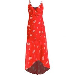 Długie sukienki: Missguided FLORAL STRAPPY RUFFLE WRAP Długa sukienka red