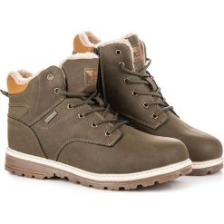 Botki damskie: Traperki khaki AUDREY