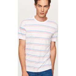 T-shirt w paski - Pomarańczo. Szare t-shirty męskie Reserved, s, w paski, bez kołnierzyka. Za 49,99 zł.