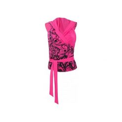 BLUZKA TRIBAL PINK. Żółte bluzki sportowe damskie Feelj!, bez wzorów, z dzianiny, z kapturem, bez rękawów, z kapturem. Za 149,00 zł.