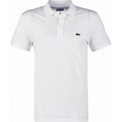 Lacoste SHORTSLEEVE SLIM FIT Koszulka polo white. Białe koszulki męskie Lacoste, xl, bez wzorów, z bawełny, polo, bez rękawów. Za 399,00 zł.