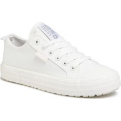 Trampki BIG STAR - FF274A081 White. Białe półbuty damskie BIG STAR, bez wzorów, z gumy, bez zapięcia. Za 119,00 zł.