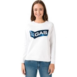GAS Hasia Bluza Biały. Białe swetry damskie Gas, xxs, z nadrukiem, z bawełny, bez rękawów, bez kaptura. Za 411,95 zł.
