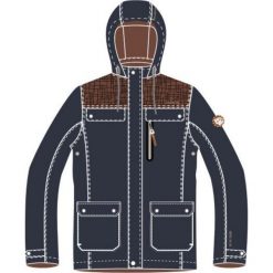 Kurtki sportowe męskie: IGUANA Kurtka męska FERIOL Outer Space/ Friar Brown r. XL