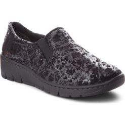 Półbuty JANA - 8-24701-21 Black 001. Czarne półbuty damskie Jana, bez wzorów, ze skóry ekologicznej, bez obcasa, na obcasie, bez zapięcia. W wyprzedaży za 179,00 zł.