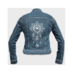 Kurtka jeansowa damska damska Dreamcatcher. Kurtki damskie MegaKoszulki, na wiosnę, z nadrukiem, z jeansu, klasyczne, bez kaptura. Za 139,90 zł.