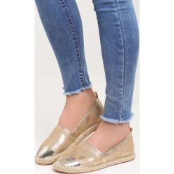 Espadryle damskie: Złote Espadryle Lutein