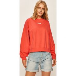Wrangler - Bluza. Różowe bluzy damskie Wrangler, s, bez wzorów, z bawełny, bez rękawów, bez kaptura. W wyprzedaży za 139,90 zł.