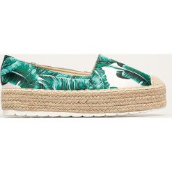 Answear - Espadryle Sunsea. Zielone espadryle damskie ANSWEAR, bez wzorów, z materiału, bez obcasa, na obcasie. W wyprzedaży za 79,90 zł.
