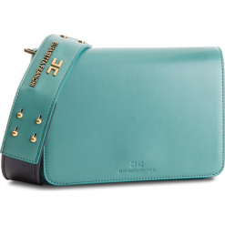 Torebka ELISABETTA FRANCHI - BS-06A-86E2 Petrolio/Nero R40. Zielone listonoszki damskie marki Elisabetta Franchi, ze skóry ekologicznej. Za 999,00 zł.