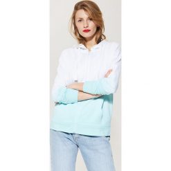 Bluzy damskie: Bluza z efektem cieniowania - Niebieski