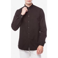 Trussardi Jeans Koszula Czarny. Czarne koszule męskie Trussardi Jeans, bez wzorów, z elastanu, bez kołnierzyka, z długim rękawem. Za 481,95 zł.