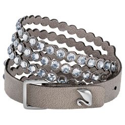 Swarovski - Bransoletka Power. Szare bransoletki damskie Swarovski, z materiału, z kryształem. Za 299,90 zł.