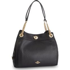 Torebka COACH - Turnlock Edie Shoulder Bag 36855 LIBLK Black/Light Gold. Czarne torebki klasyczne damskie Coach, bez wzorów, ze skóry, klasyczne, bez dodatków. Za 1939,00 zł.