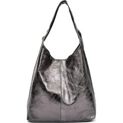 Shopper bag damskie: Skórzana torebka w kolorze czarnym – (S)33 x (W)45 x (G)14 cm