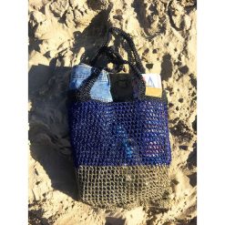 Siatka z niebieskiej dratwy 13. Niebieskie shopper bag damskie Pakamera. Za 139,00 zł.