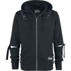 Bluzy męskie: Vixxsin Rhain Hood Bluza z kapturem rozpinana czarny