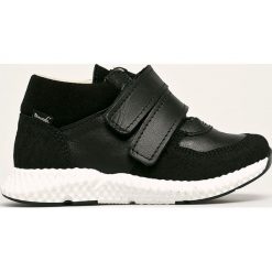 Mrugała - Buty dziecięce. Czarne trampki chłopięce Mrugała, bez wzorów, ze skóry, sportowe, bez zapięcia. W wyprzedaży za 189,90 zł.